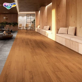 オフィスや店舗、各種施設で幅広く利用できる、ワックスメンテナンス不要の高意匠置敷きビニル床タイル