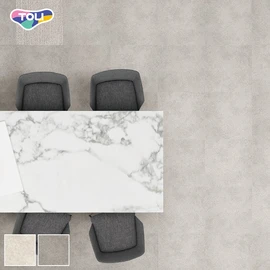 オフィスや店舗、各種施設で幅広く利用できる、ワックスメンテナンス不要の高意匠置敷きビニル床タイル