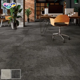 オフィスや店舗、各種施設で幅広く利用できる、ワックスメンテナンス不要の高意匠置敷きビニル床タイル