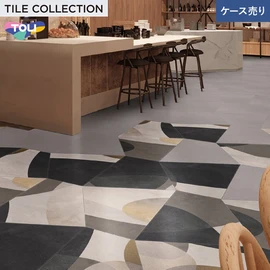 色柄・サイズともに豊富な石目柄プリントタイル。エコマーク認定商品