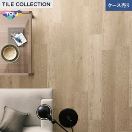 ゆったりとした大判サイズのロングプランク。リアルな木目柄プリントタイル