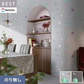 商業施設・ホテル・コントラクト・各種施設から住宅まで幅広く使えるシンコール「BEST」シリーズ。施工方法が選べるのり無しタイプ