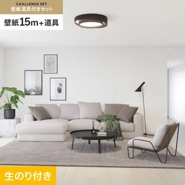 サンゲツの「SP」シリーズの壁紙15mと、すぐにDIYが始められる壁紙用道具のセット