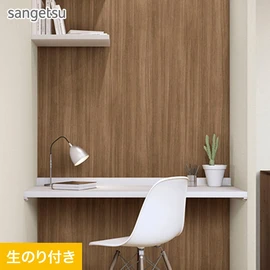 ミディアムカラーの木目柄。天井にもおすすめの壁紙です
