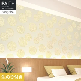 リズミカルにパターン化された菊の花が上品なデザインです