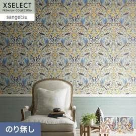 複雑に印刷版を重ねて作られた花と鳥のデザインです