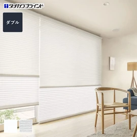 安心の国内メーカー・タチカワブラインド製プリーツスクリーン「ペルレ」シリーズ。シルクタッチの風合い「コモド遮熱」ダブルタイプがオーダーできます
