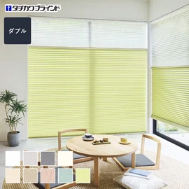 シンプルな1枚生地で操作しやすく、価格もリーズナブルなダブルスタイルのプリーツスクリーン