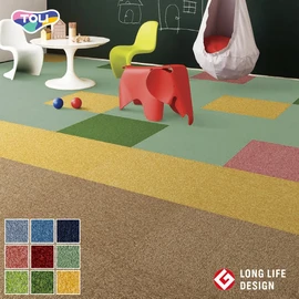 40年以上の歴史を誇るタイルカーペットの代名詞。長年の経験で培われた安心の品質