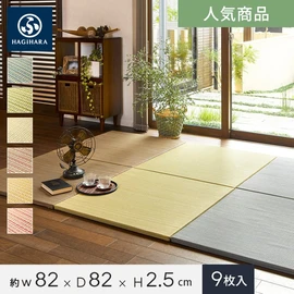 HAGIHARA い草ラグ 置き畳 綾川 約82×82×2.5cm 約半畳 1枚入 | DIY