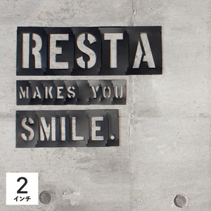 C H Hanson プラスチック ステンシルプレート 46ピース英数字セット 2インチ Resta