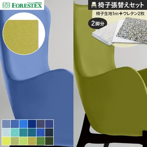 FORESTEX 椅子張り生地 ポルト 135cm巾 1m お得な張替用ウレタン2枚セット 2