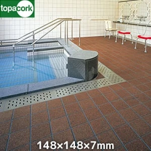 東亜コルク 浴室用コルクタイル バスコ (無塗装)浴室リフォーム・壁用 148X148X7mm(面取)