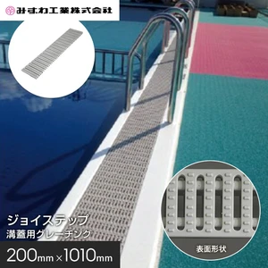 ジョイステップ 溝蓋用グレーチング みずわ 25mm厚 200×1010mm