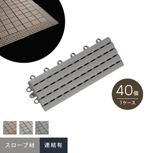 セキスイ クレガーレ システムデッキ cregare スロープ材 A1連結有 40枚入 300mm×100mm×28mm