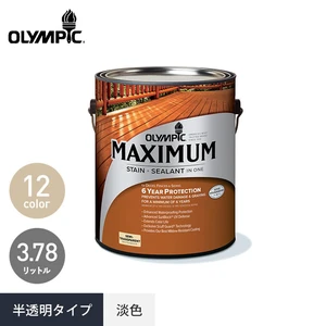 木部保護塗料 外装用 オリンピックマキシマム セミトランスパーレント 半透明3 3.78L