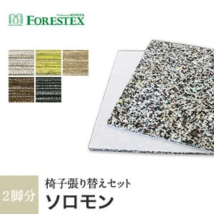FORESTEX Textureed Fabrics 椅子張り生地 ソロモン (137cm巾) 1m お得な張替用ウレタン2枚セット
