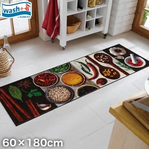 KLEEN-TEX 屋外屋内両用ラグマット Wash + Dry Hot Spices60×180cm