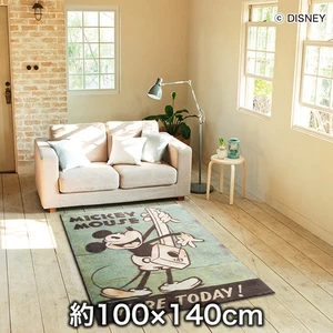 スミノエ ディズニーラグマット MICKEY/Music RUG(ミュージックラグ) 約100×140cm