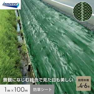 イノベックス 防草シート ダイオ畔クロス 1515BG 1m×100m 4～6年