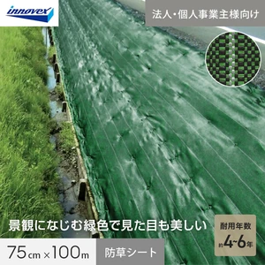 【法人・個人事業主様専用】イノベックス 防草シート ダイオ畔クロス 1515BG 0.75m×100m