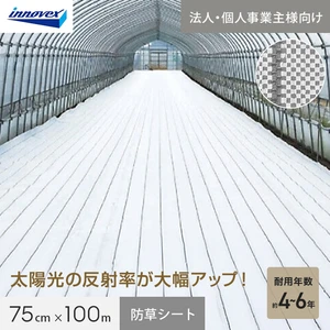 【法人・個人事業主様専用】イノベックス 防草シート ダイオグランドシート α ホワイト 1516OW 0.75m×100m