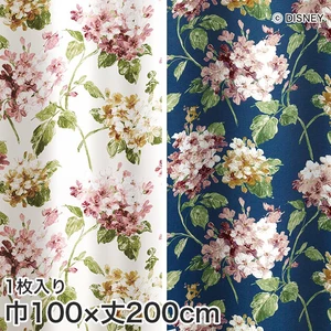 スミノエ ディズニー 既製 カーテン ALICE Ajisai(アジサイ) 巾100×丈200cm