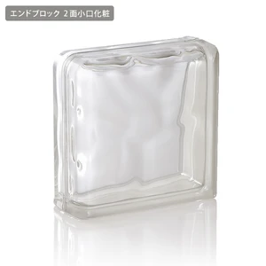ルミノグラス ガラスブロック コーナーシリーズ エンドブロック2面小口化粧 アピカーレ 【5個入】