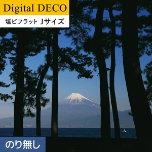 【のりなし壁紙】リリカラ デジタル・デコ 御浜岬の望遠富士 塩ビフラット Jサイズ
