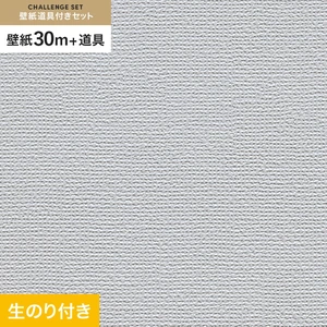 壁紙 のり付き チャレンジセット (スリット壁紙90cm巾+道具) 30m RM-806