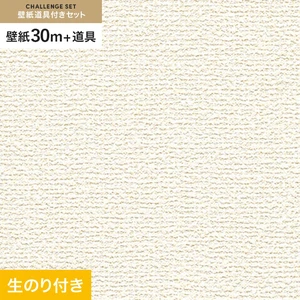 壁紙 のり付き チャレンジセット (スリット壁紙90cm巾+道具) 30m RM-822
