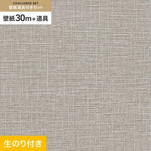 壁紙 のり付き チャレンジセット (スリット壁紙90cm巾+道具) 30m RM-869