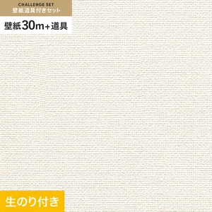 壁紙 のり付き チャレンジセット (スリット壁紙90cm巾+道具) 30m RM-874