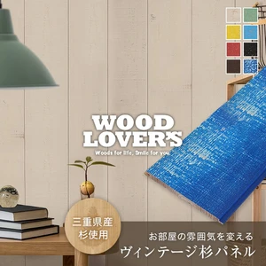 腰壁 羽目板 WOOD LOVERS ウッドパネル 日本製スギ カラフルシリーズ 132幅 12枚入
