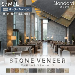 【天然石シート】【カットオーダー可】 ストーンベニア スタンダードタイプ 石壁DIY 天然石パネル 屋外対応