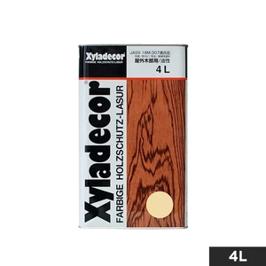 屋外UVカット白木用・木材保護塗料(油性) キシラデコール やすらぎ 4L