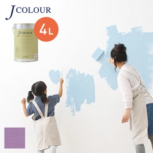 壁紙の上から塗れる人にやさしい水性ペイント J COLOUR（Jカラー） 4L フロックスパープル BD-1a