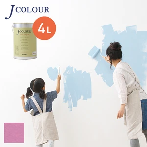 壁紙の上から塗れる人にやさしい水性ペイント J COLOUR（Jカラー） 4L フロックスピンク BD-2a