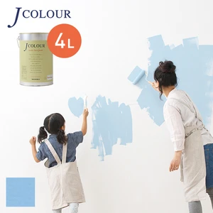 壁紙の上から塗れる人にやさしい水性ペイント J COLOUR（Jカラー） 4L スカイブルー BD-2d
