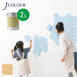 壁紙の上から塗れる人にやさしい水性ペイント J COLOUR（Jカラー） 2L アプリコットベージュ BD-3b