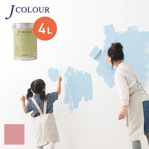 壁紙の上から塗れる人にやさしい水性ペイント J COLOUR（Jカラー） 4L ロータスピンク BD-4a