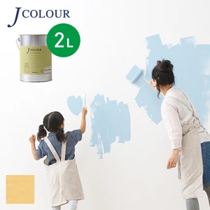 壁紙の上から塗れる人にやさしい水性ペイント J COLOUR（Jカラー） 2L ストローベージュ BD-4b