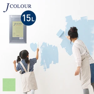 壁紙の上から塗れる人にやさしい水性ペイント J COLOUR（Jカラー） 15L シルバーグリーン BD-4c