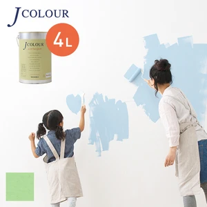 壁紙の上から塗れる人にやさしい水性ペイント J COLOUR（Jカラー） 4L シルバーグリーン BD-4c