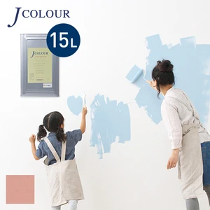 壁紙の上から塗れる人にやさしい水性ペイント J COLOUR（Jカラー） 15L ムースピンク BD-5a