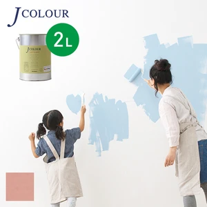 壁紙の上から塗れる人にやさしい水性ペイント J COLOUR（Jカラー） 2L ムースピンク BD-5a