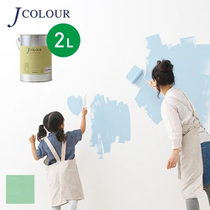 壁紙の上から塗れる人にやさしい水性ペイント J COLOUR（Jカラー） 2L スカイグリーン BD-5c