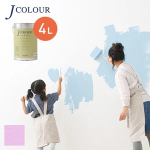 壁紙の上から塗れる人にやさしい水性ペイント J COLOUR（Jカラー） 4L スウィートライラック BL-1a