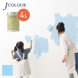 壁紙の上から塗れる人にやさしい水性ペイント J COLOUR（Jカラー） 4L ホライズンブルー BL-1d