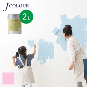 壁紙の上から塗れる人にやさしい水性ペイント J COLOUR（Jカラー） 2L プレシャスピンク BL-2a